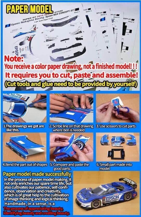 NONE 1:200 Scale WW2 Battleship Hiei DIY Handcraft Paper Model Kit Puzzles Handmade Toy DIY