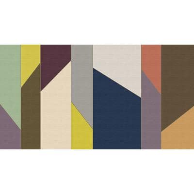 Fototapete LIVING WALLS "Walls by Patel Geometry 4", beige (bunt), B:5m L:2,7m, Vlies, Tapeten, Vlies, Wand, Schräge