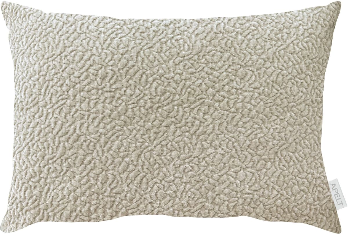 Dekokissen APELT "Toulouse", beige (natur, unifarben), B:45cm H:10cm L:35cm, Chenille, Polyester, Dekokissen_Sitzkissen_Kissenhüllen, Dekokissen, Chenille mit 3D Effekt natur, unifarben B/L: 45cm x 35cm, 1 Stk.