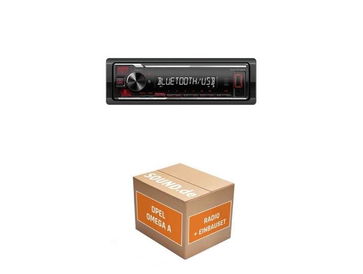 JUST SOUND best choice for caraudio Autoradio Einbauset Kenwood KMM-BT209 Opel Omega A2 Autoradio (RDS, AM/FM Radio, Animiertes Display, Freisprecheinrichtung, 1 DIN)