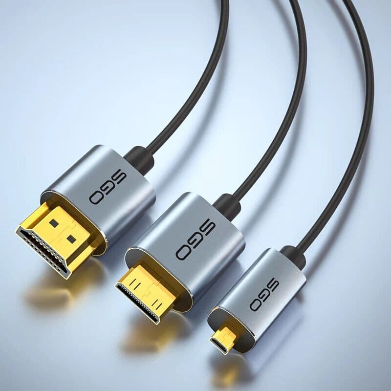Fanakm Ultra Thin 8K HDMI to HDMI Cable Ultra Slim & Flexible Soft HDMI 2.1 Cord Supports High Speed 8K@60Hz 4K@120Hz 48Gbps Mini HDMI