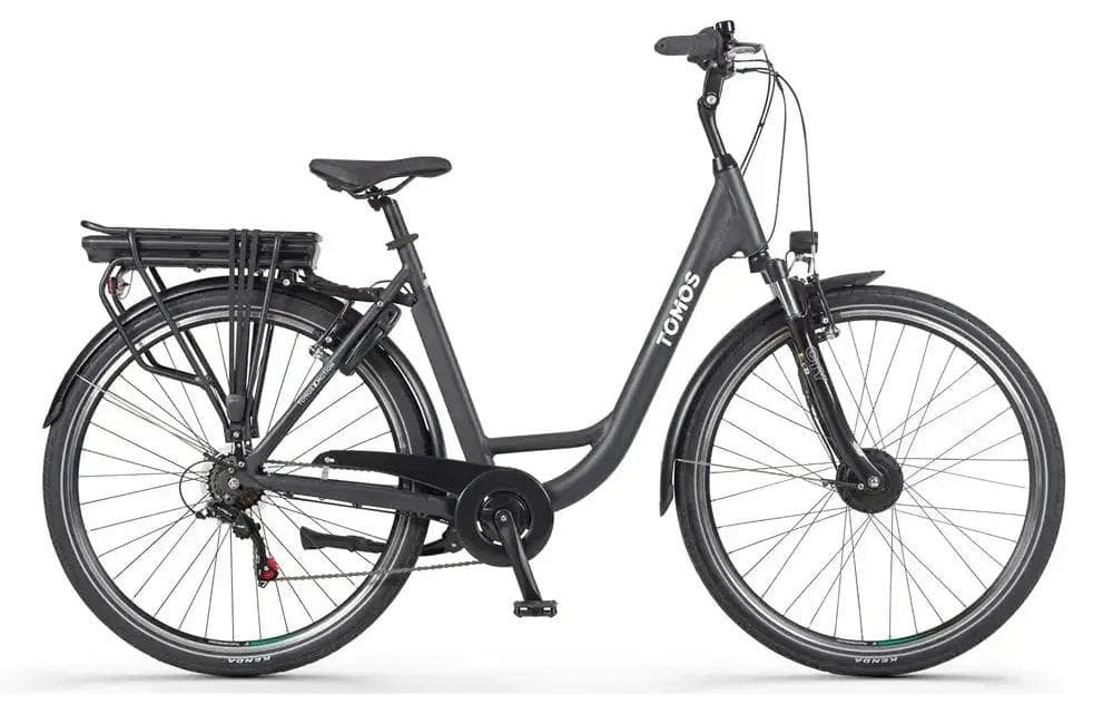Tomos EB 11 - E-Bike - 28 Zoll - 250W Motor - 140 km Reichweite - 7-Gang - 626Wh Akku - Tiefeinsteiger - Anthrazit Matt
