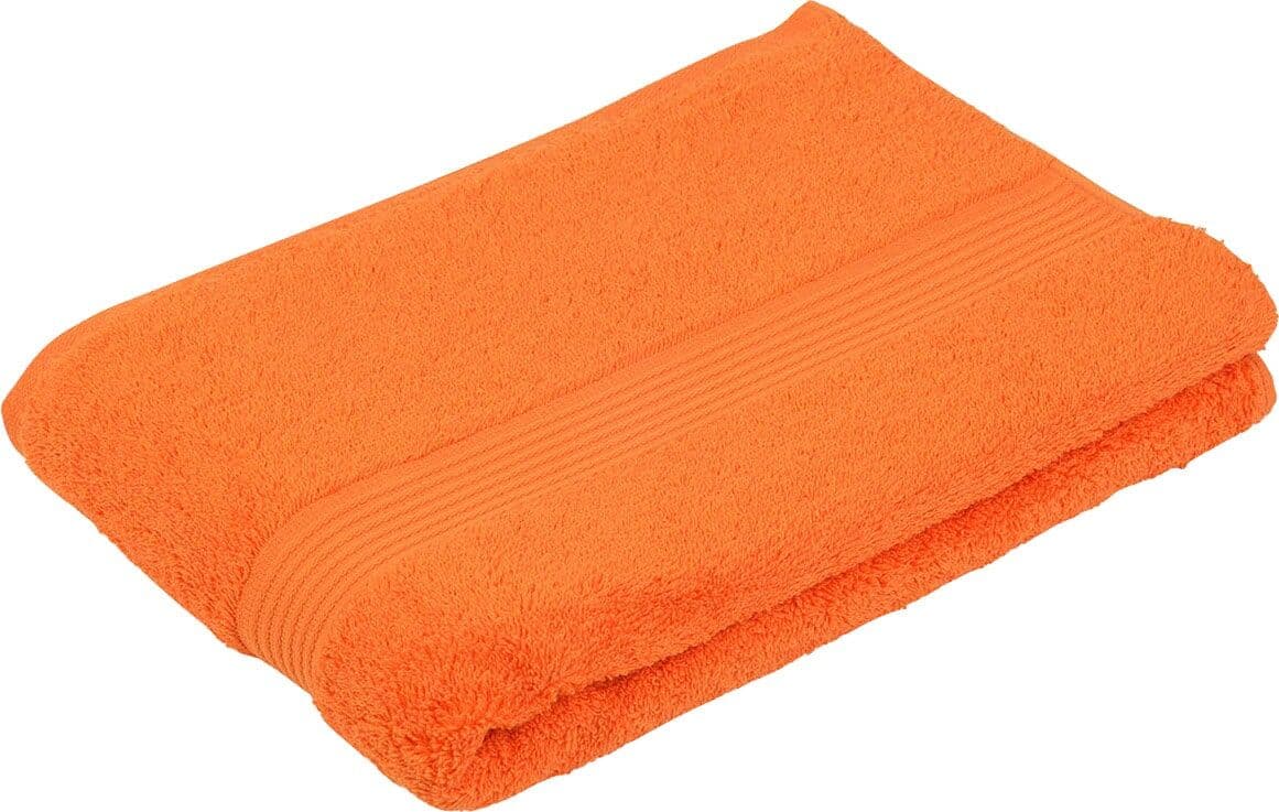 Badetuch GÖZZE "New York", orange, B:100cm L:150cm, Frottier, Obermaterial: 100% Baumwolle, Handtücher, Badetuch, moderne Uni-Farben, strukturierte Borte, 100% Baumwolle, in 2 Grössen orange B/L: 100cmx150cm, 1 Stk., Frottier
