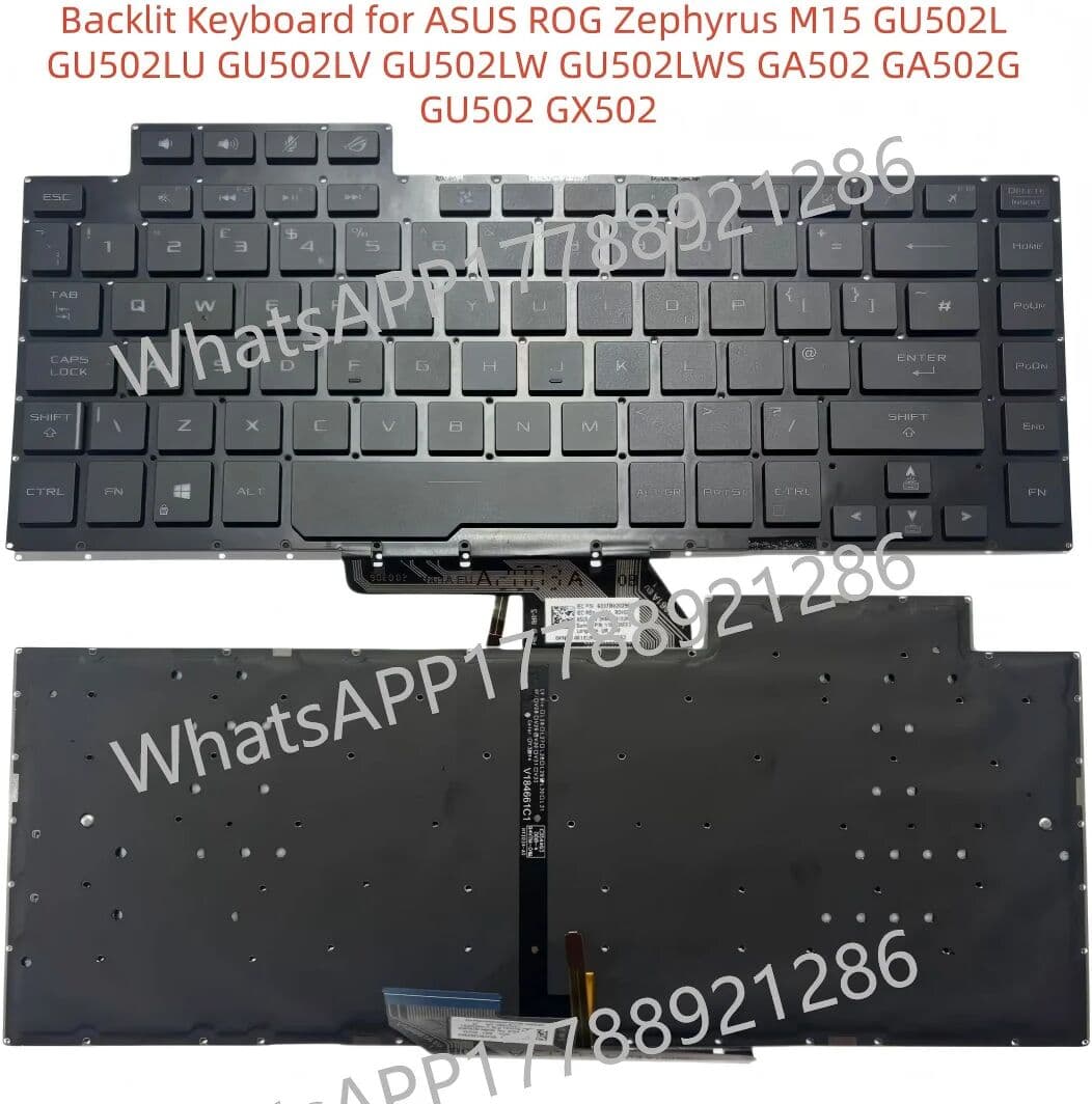 MINGZHOU US UK JP FR RU  DE Backlit Keyboard for ASUS ROG Zephyrus M15 GU502L GU502LU GU502LV GU502LW GU502LWS GA502 GA502G GU502 GX502