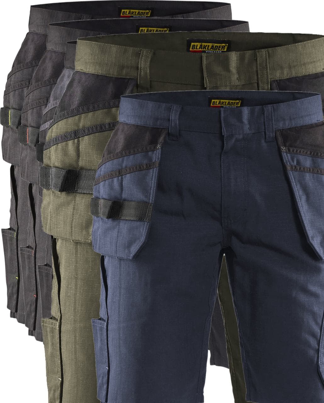 Blåkläder 1494 Service Shorts Med Sømlommer / Service Arbejdsshorts Med Sømlommer - C58 - Sort/high Vis Gul