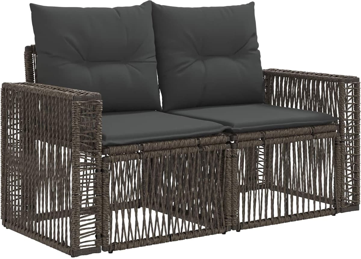 vidaXL Ensemble de canapé de jardin 8 pc Gris polyrotin