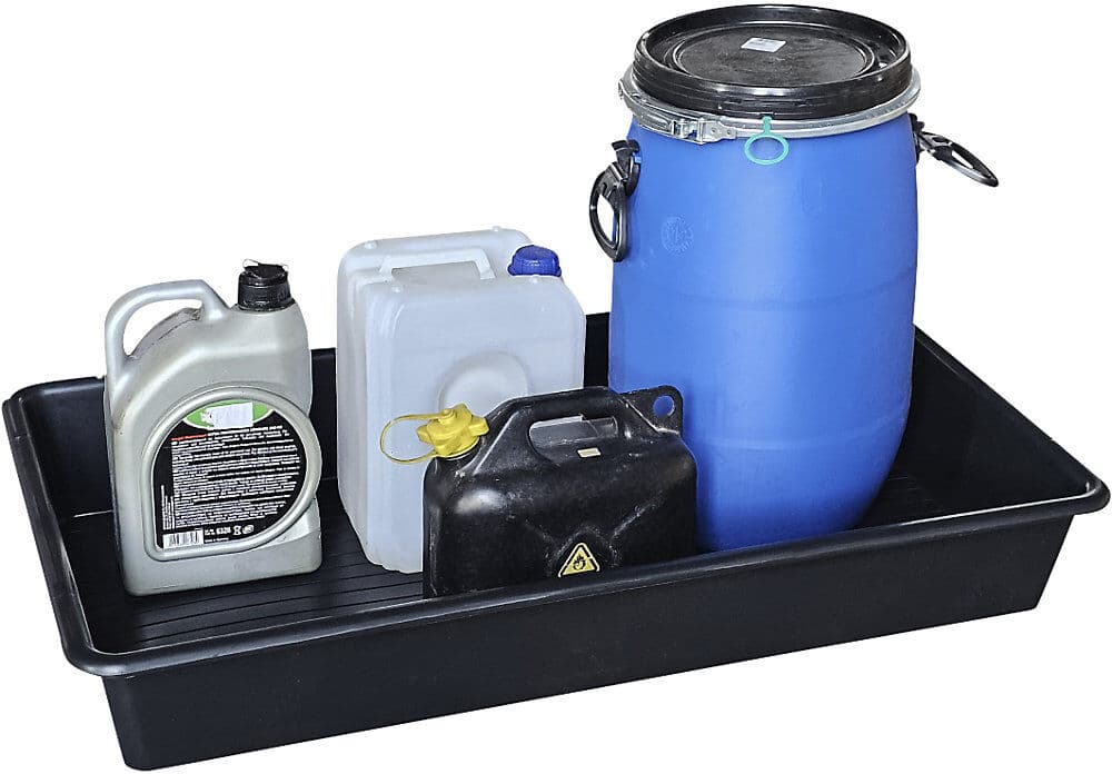 PE-Kleingebinde-Universalwanne, Volumen 64,5 l, ohne Zulassung, ohne Rost eurokraft basic