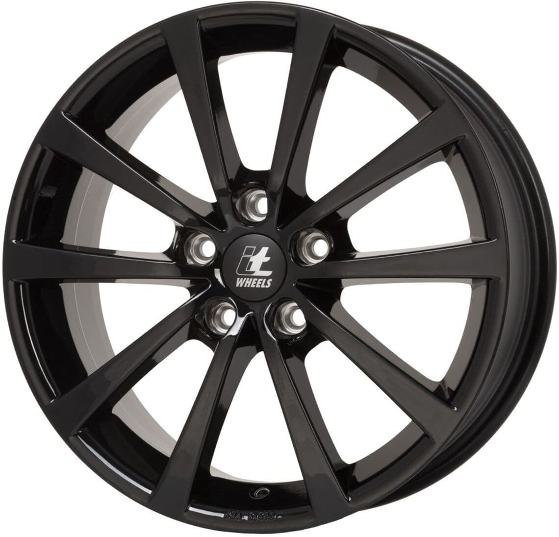 Llanta de aluminio de 16'' ITWHEELS Alice 5x114,3 6,5J ET45, color Negro brillante