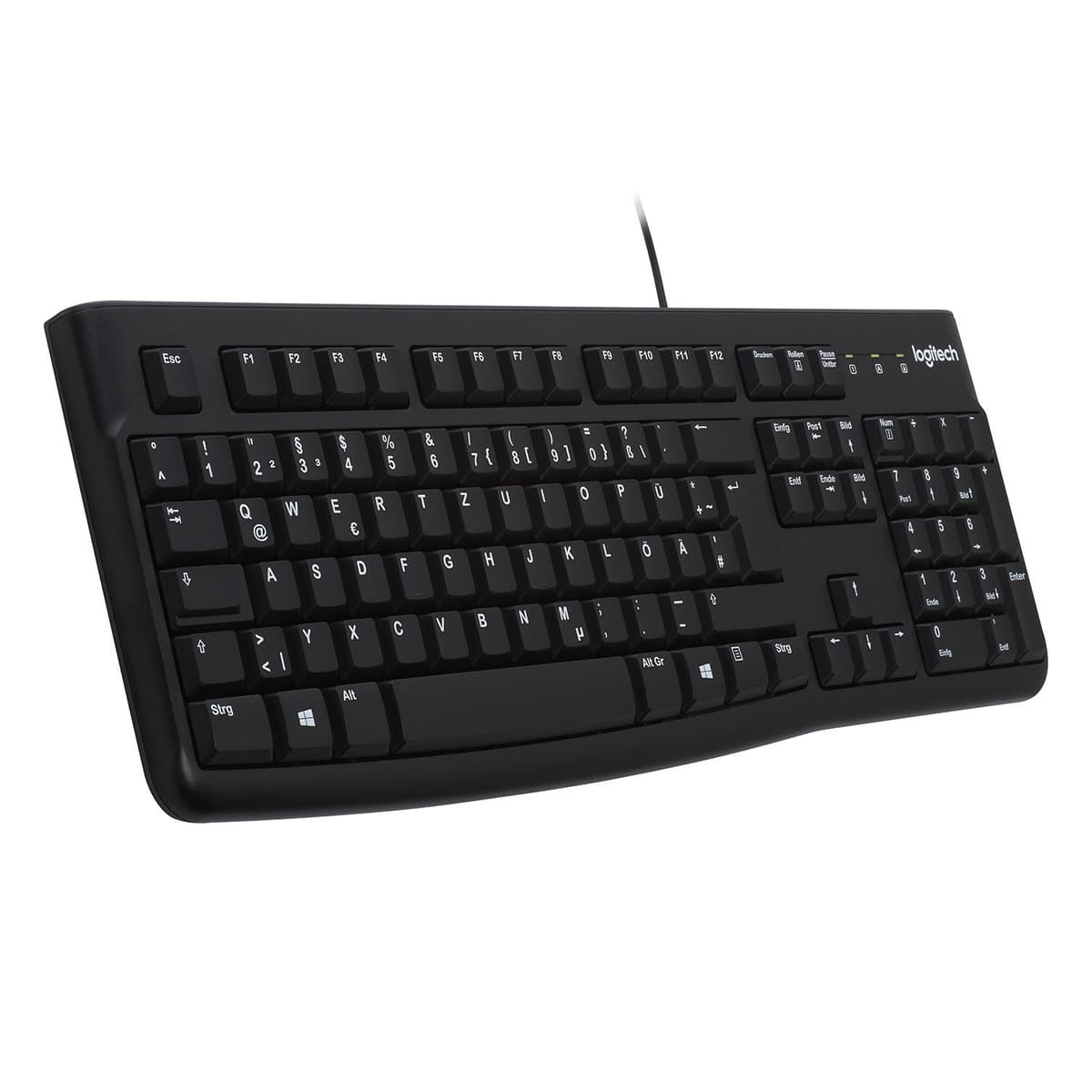 Logitech K120 Kabelgebundene Tastatur US Layout Schwarz 920-002509