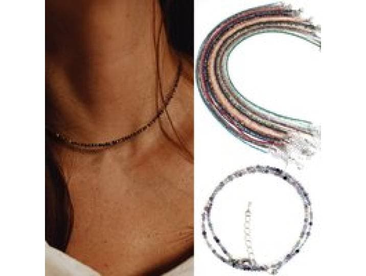 2-3mm natuursteen kralen ketting handgemaakte mini toermalijn lapis kristal energie genezing vrouwelijke armband voor vrouwen sieraden cadeau