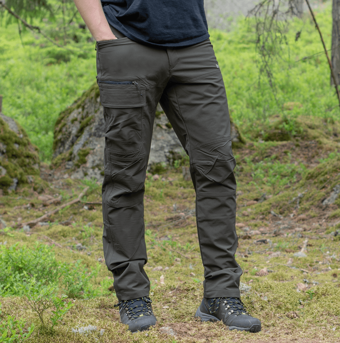 Breheim Lindbergtinden Softshell Turbukse Herre Army Green (Xxxl)