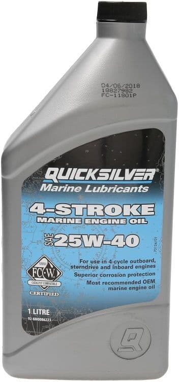 Moottoriöljy  Quicksilver 8m0086223 4t  Marine 25w-40 1l