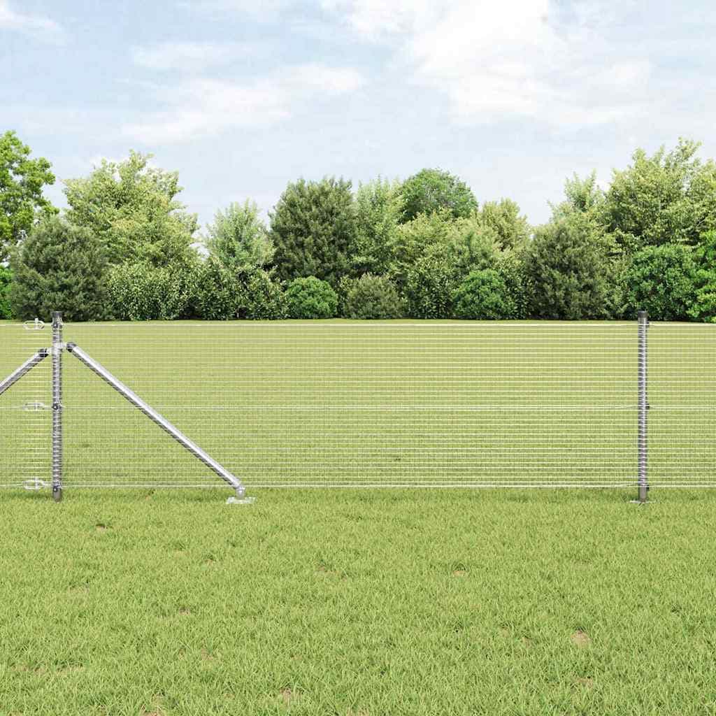 vidaXL Clôture en fil soudé avec pointes 10 x 0,5 m Acier galvanisé