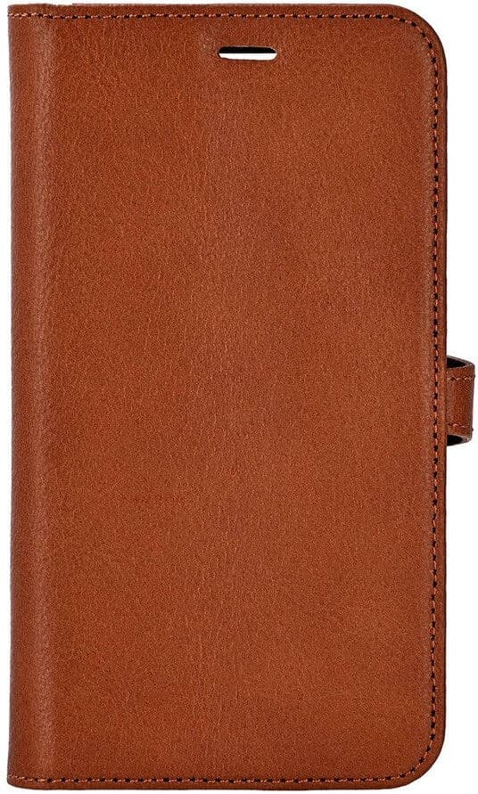 iPhone 18 Pro / 17 Pro Buffalo 2-i-1 Ekte Skinn Flip Deksel - Brun