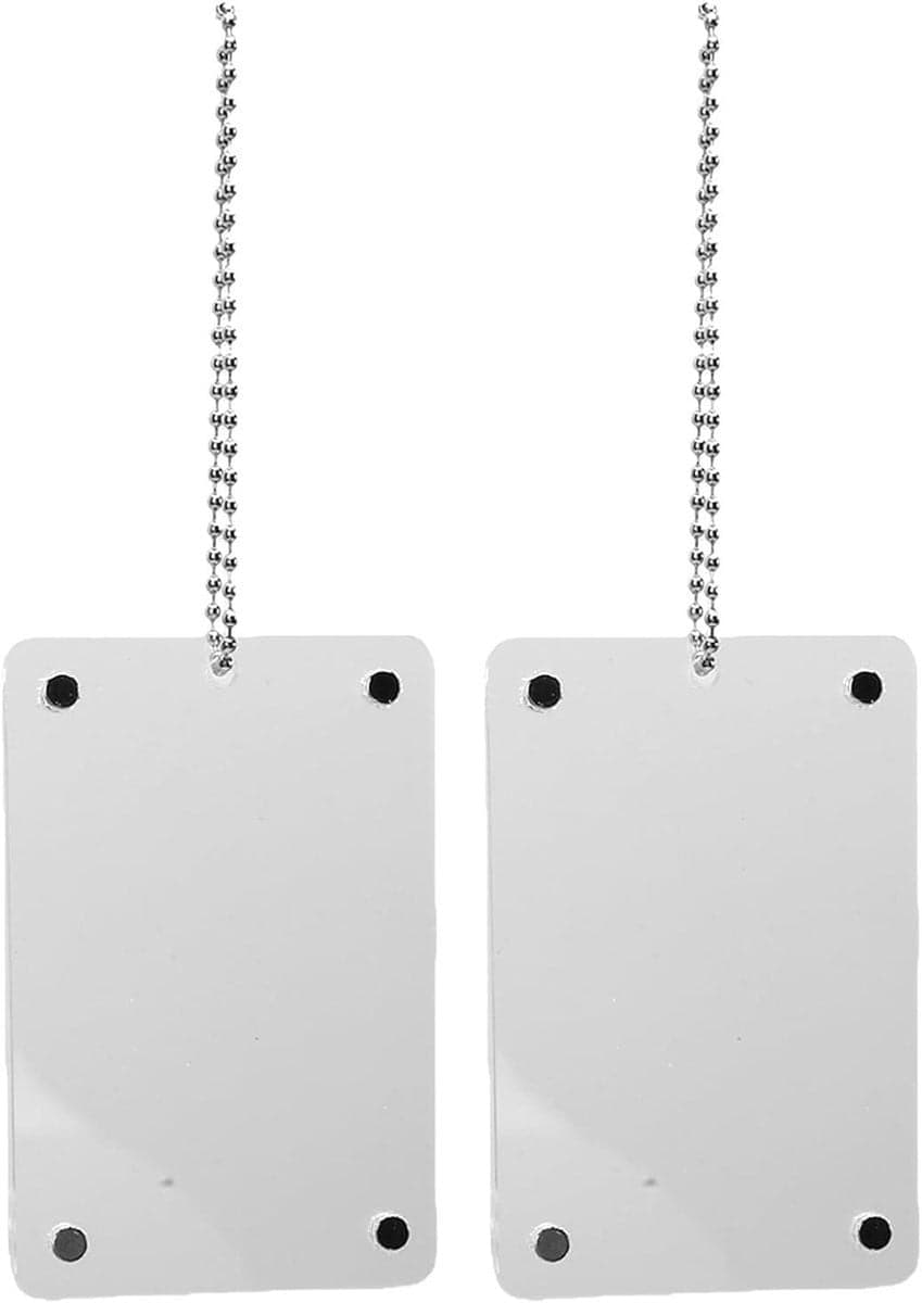 Set van 2 Magnetische Fotolijsten voor in de Auto - Transparante Acryl Houder met Ketting - Dubbelzijdige Decoratie voor het Auto Interieur