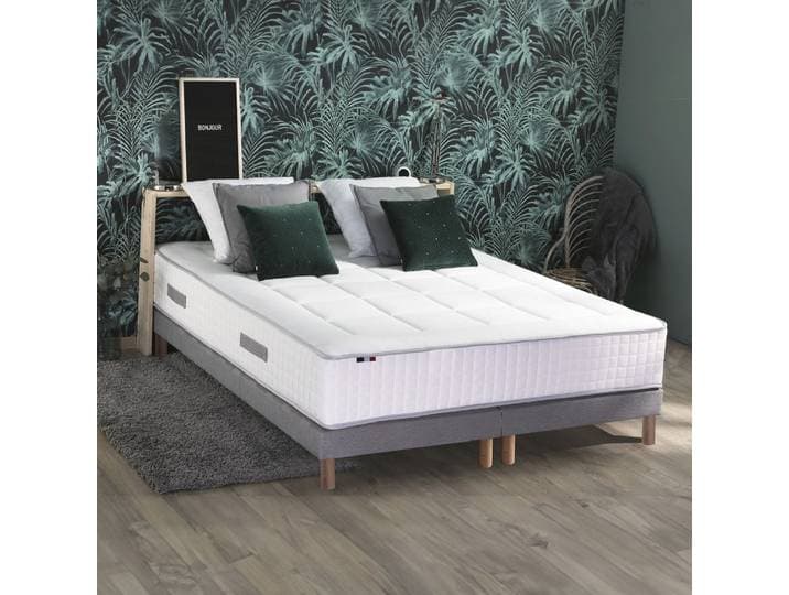 Matelas hybride 7 zones memoire de forme sommier 2x80x200