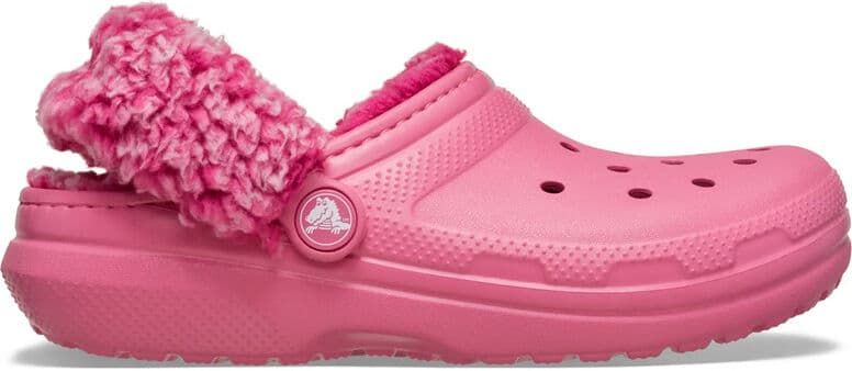 Crocs classic fleece lined clog k zueco niño Rosa (30-31)