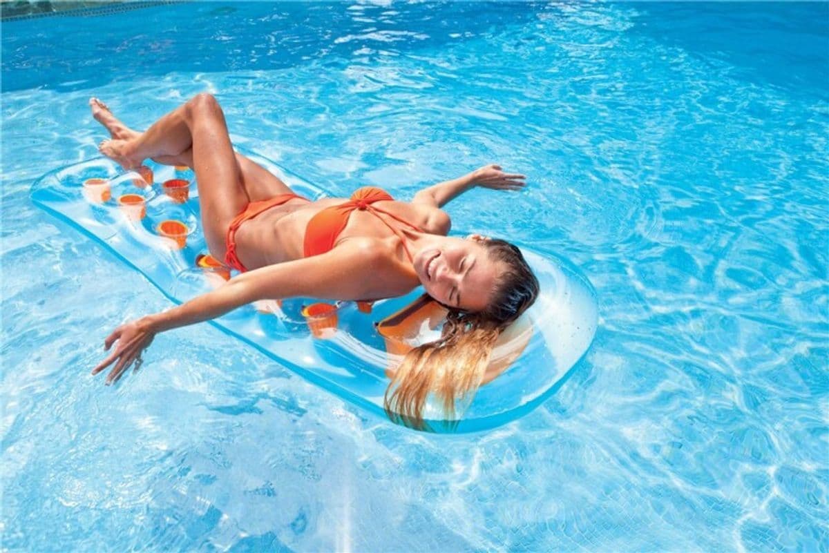 Bademadrass - Intex Pocket Suntrainer Flytemadrass (Blå)