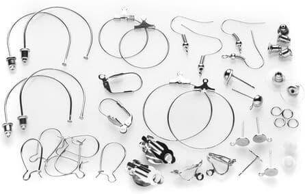 Ohrschmuck-Set, silber