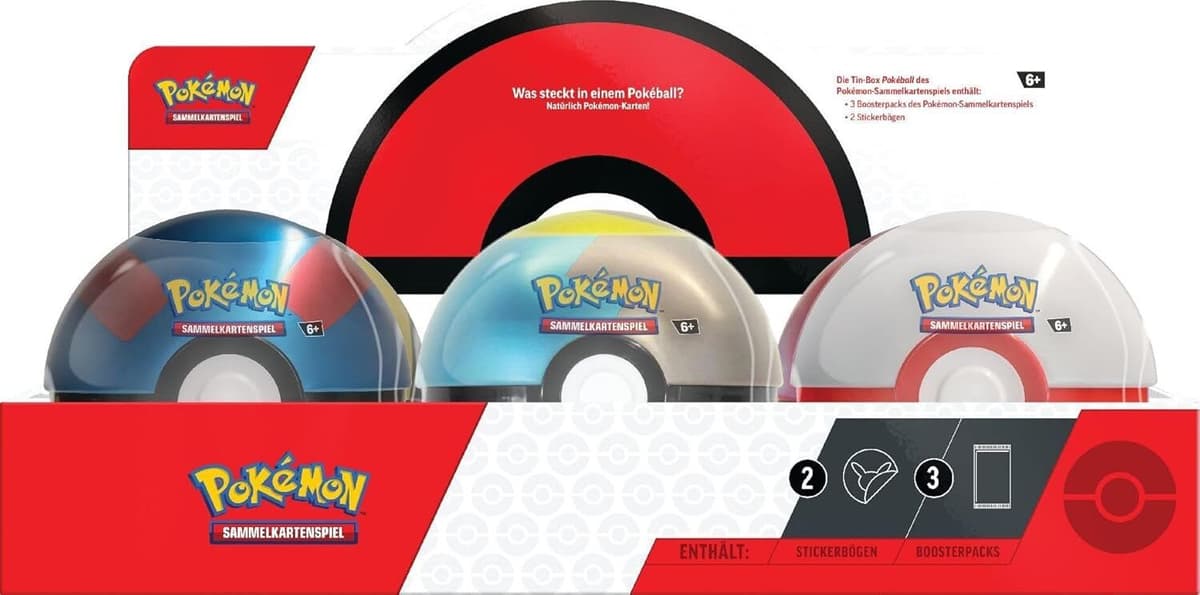 Nintendo Pokémon PokéBall Tin 2024 Uitbreiding voor het kaartspel en Verzamelfiguren