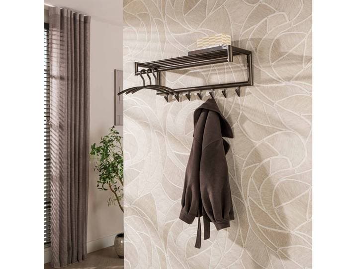 LifestyleFurn Kapstok Letica Met 7 haken en plank - Drift Brown