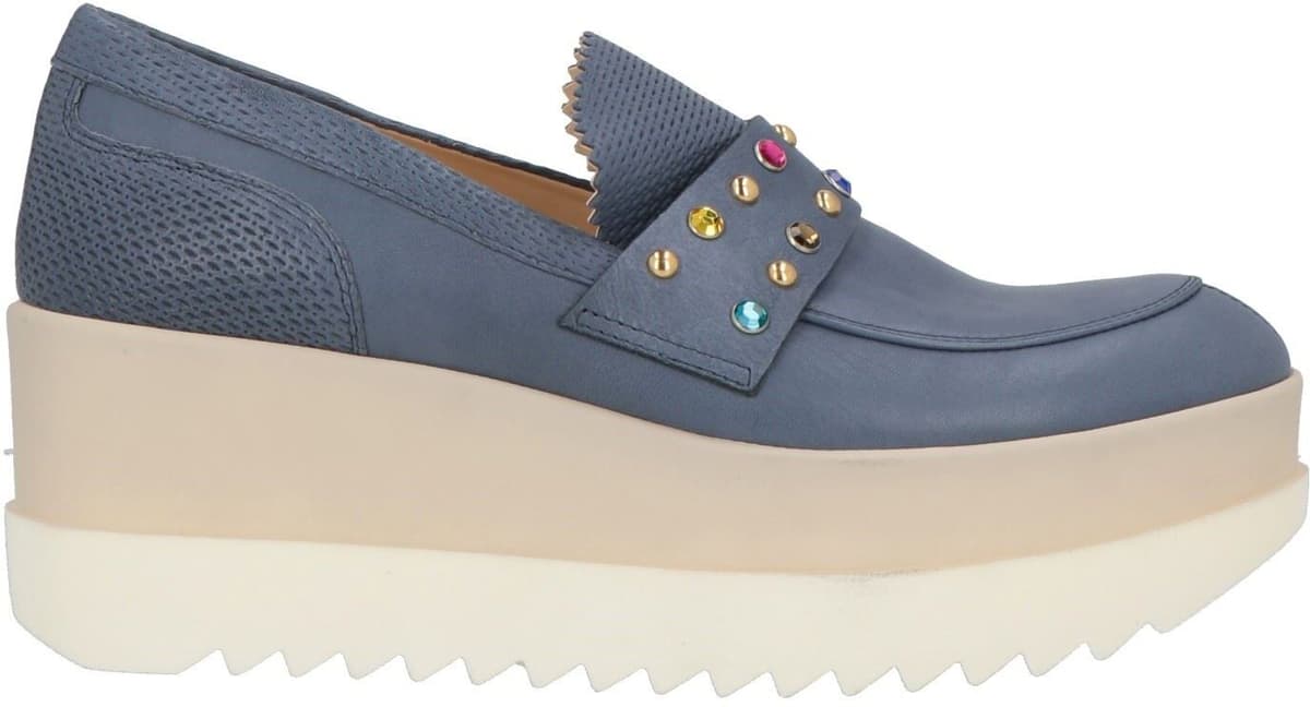 Lorenzo Mari Mocasines Mujer Azul francés 38,39,40 Mujer