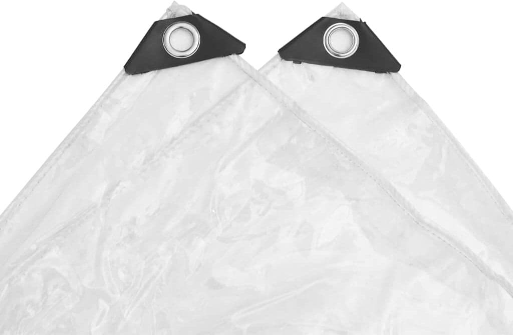 vidaXL Bâche transparente avec œillets 6x10 m PVC