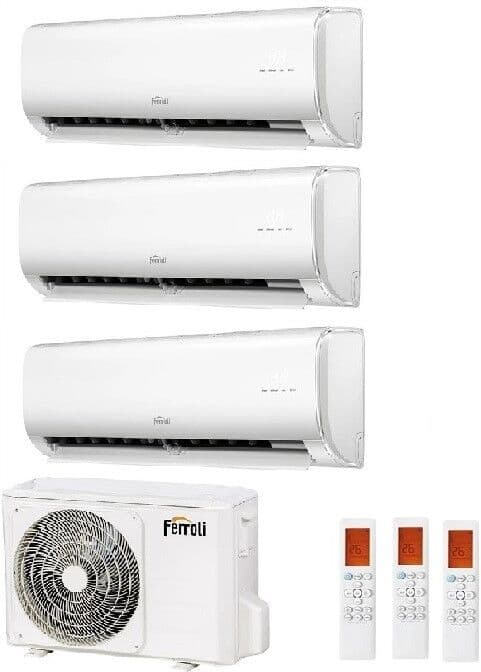 Climatizzatore Condizionatore Ferroli Trial Split Inverter R-32 Serie Ambra M 9000+9000+9000 Con 27-3 Wi-Fi Integrato - Novita'