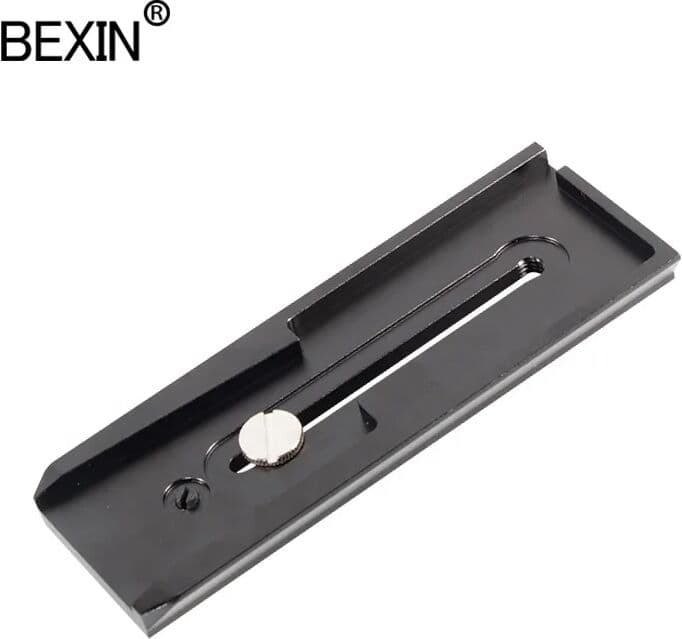 BEXIN 140mm Long Quick Release Plate, Lockable Ball Head Mount Adapter Tripod Base for Manfrotto MVH500AH Fluid Head