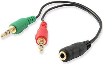 Ewent Adaptador de audio  Jack 3.5mm a Jack 3.5mm X2 F/MM