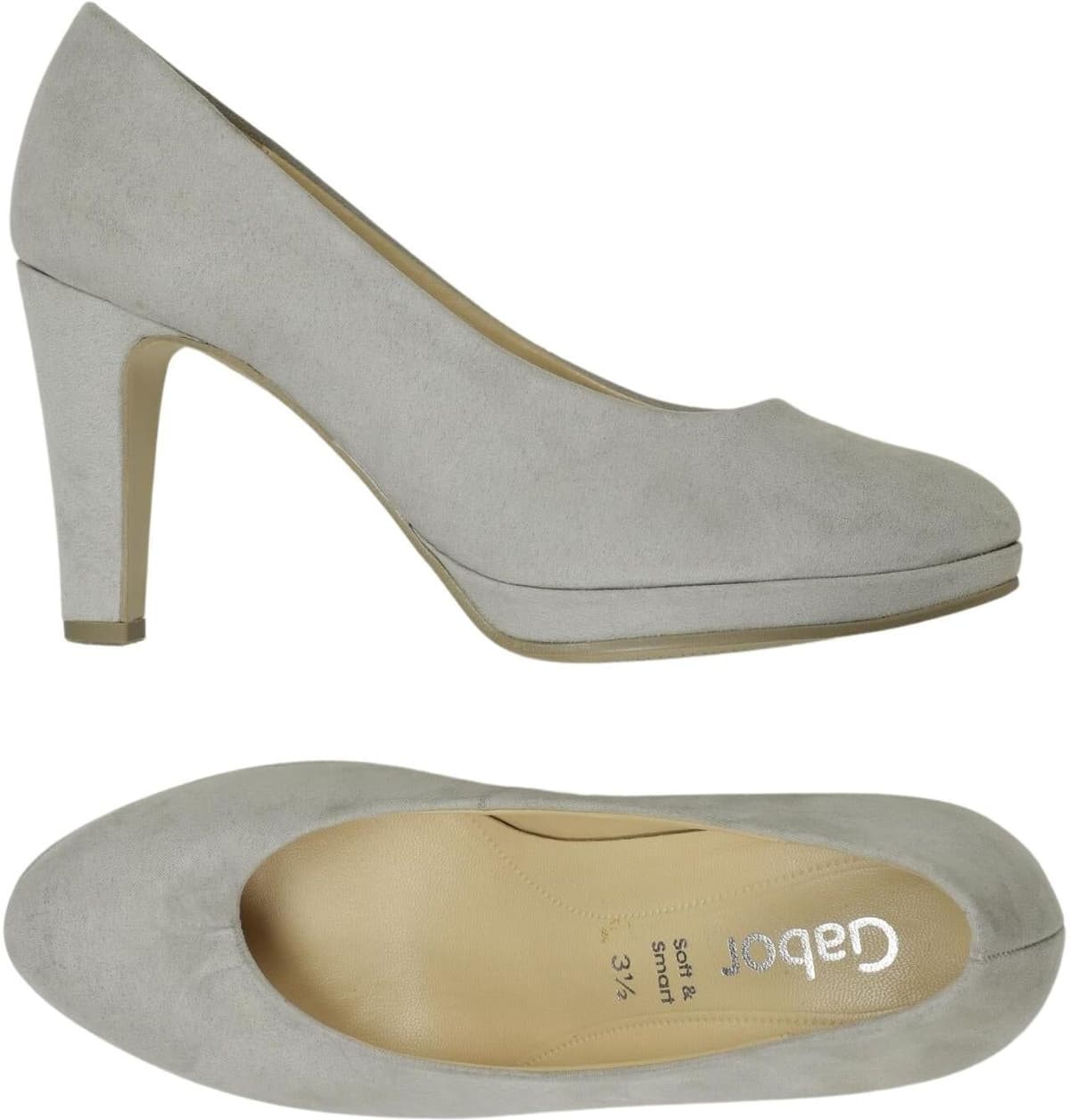Gabor Damen Pumps, Grau, Gr. EU 36 (UK 3.5), Kunstleder - Second Hand