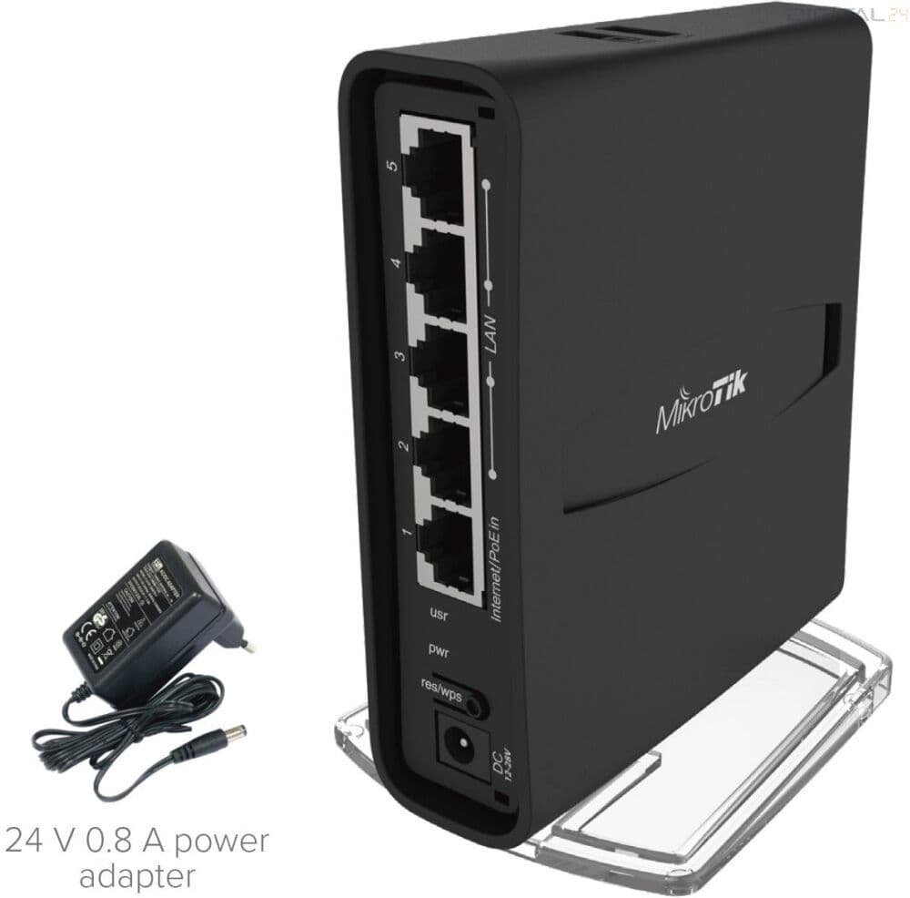 MikroTik RBD52G-5HacD2HnD-TC hAP ac2 L4 5xGbE LAN port Dual-Band Vezeték nélküli router