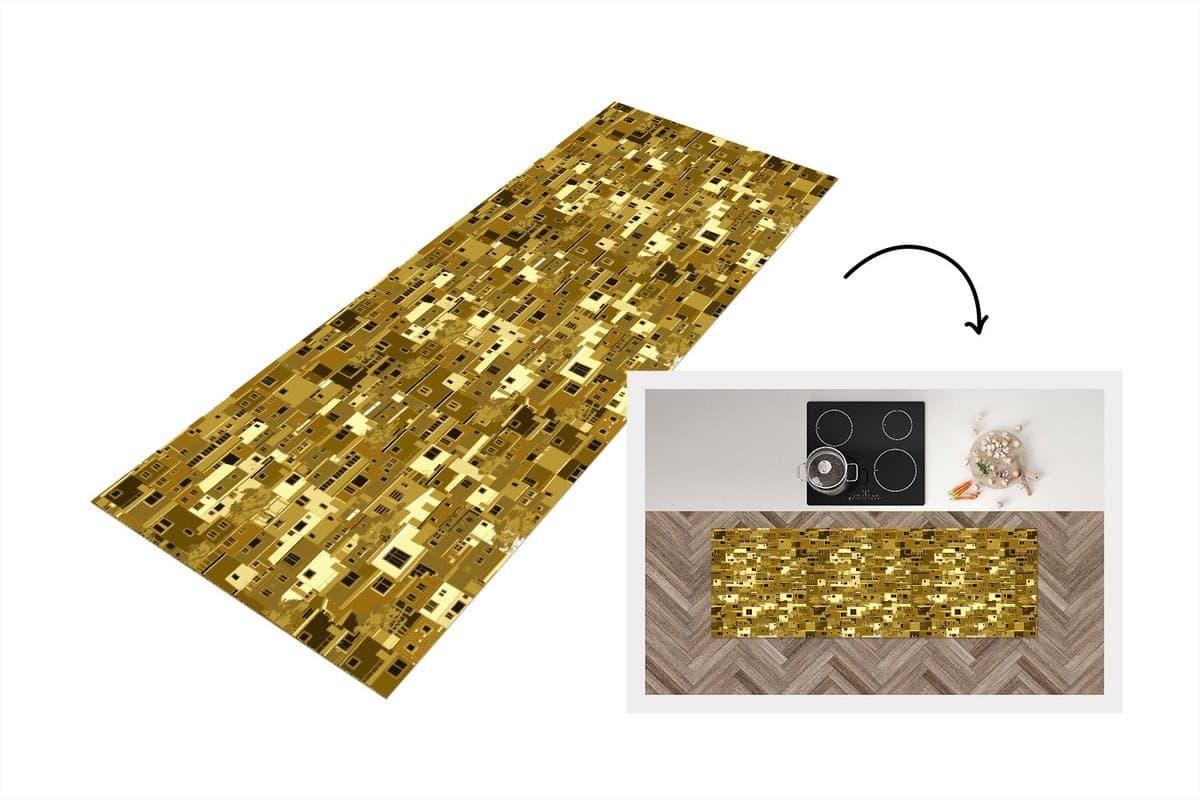 Keukenloper Vinyl met Afrikaans Patroon - 150 x 50 cm