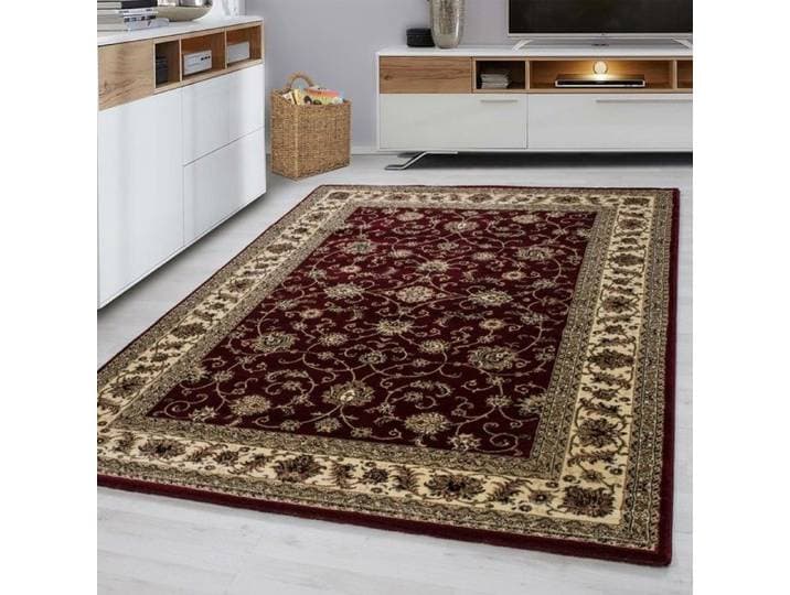 TapisTrend Tapis oriental Rouge 120 x 170 cm d'intérieur pour salon chambre tissage plat style bohème look