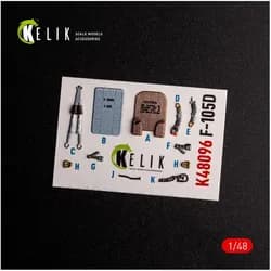 Kelik F-105D Thunderchief - interior 3D decals for HobbyBoss kit
