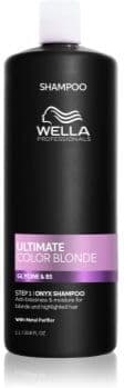 Wella Ultimate Color Blonde Shampoo champô neutralizante dos tons amarelos para cabelos pintados ou com madeixas 1000 ml. Ultimate Color Blonde Shampoo