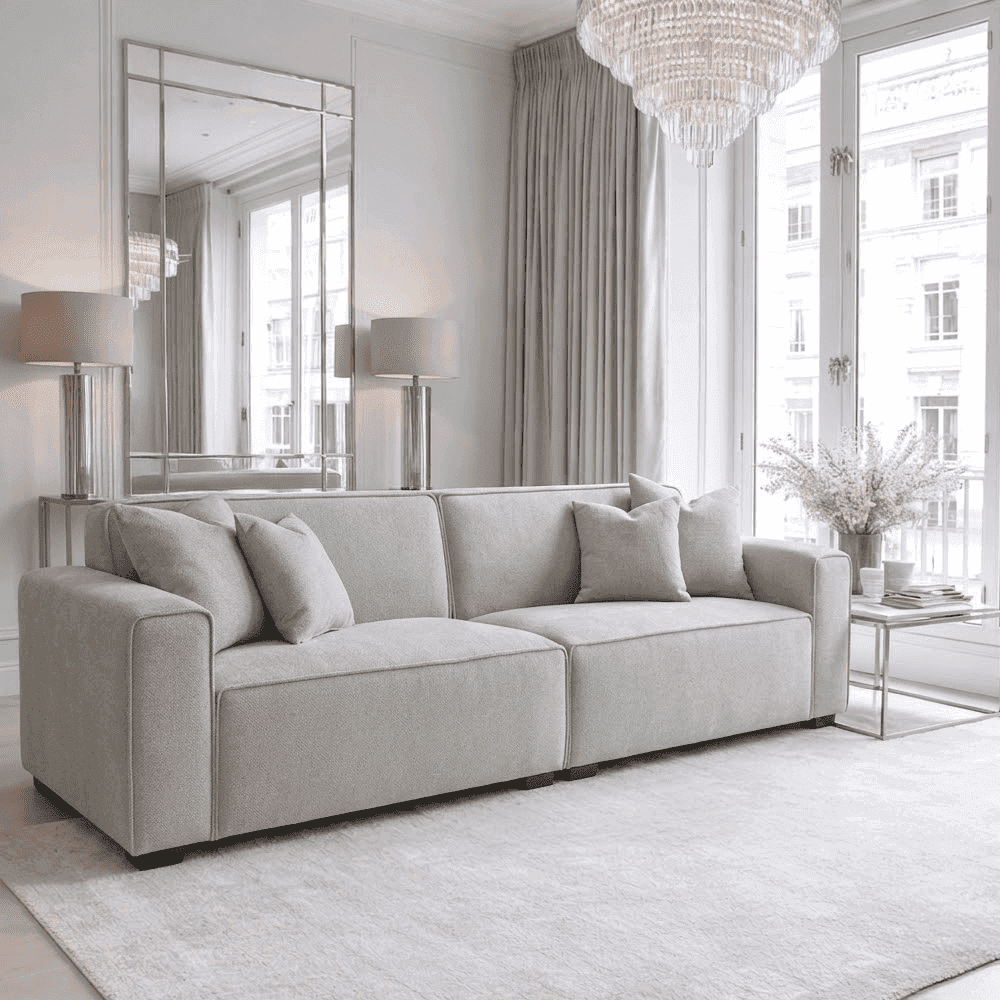 Ottilie Pebble Boucle 3 Seater Sofa