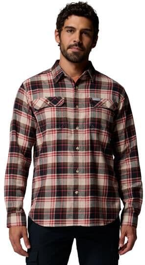 Columbia Sportswear Columbia Flare Gun Stretch Flannel Mens, Ancient Fossil / Plaid