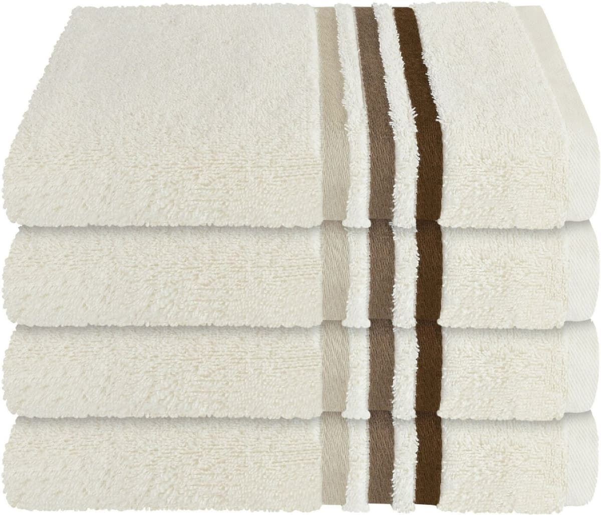 Handtücher SCHIESSER "Skyline Color aus 100 % Baumwolle mit eleganter Streifenbordüre", beige (creme), B:50cm L:100cm, Frottier, Frottier, Handtücher, Handtücher, OEKO-TEX MADE IN GREEN creme B/L: 50cmx100cm, 4 Stk., 4 Handtücher (50x100cm), Frottier