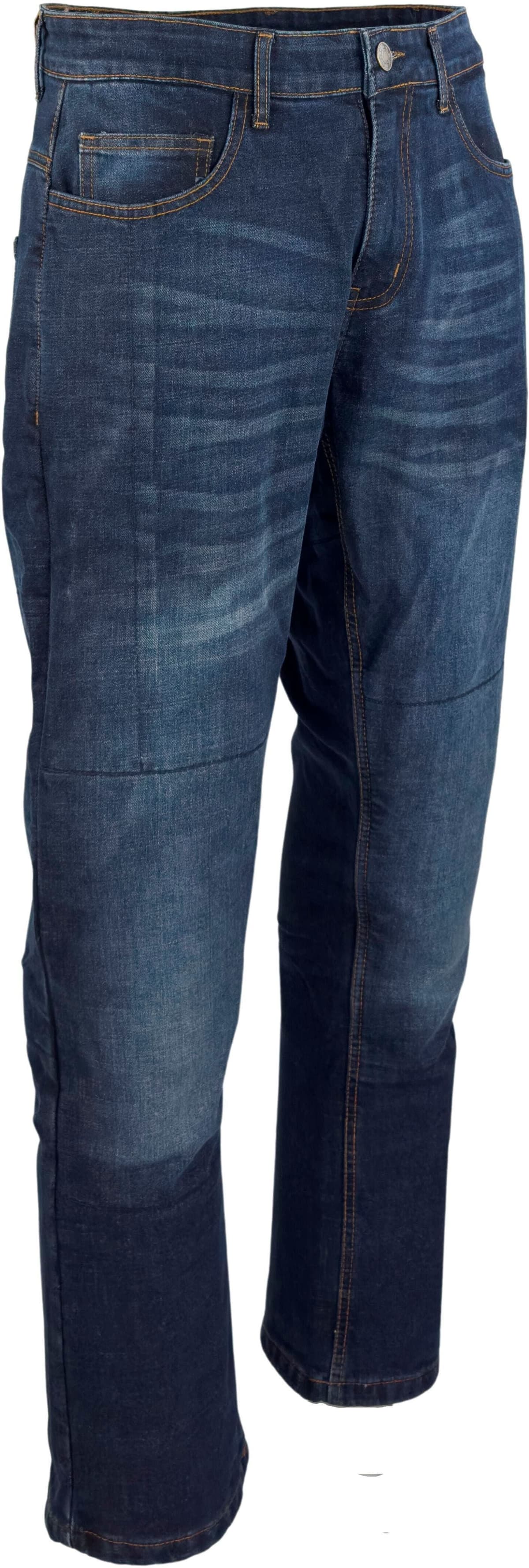 Motorradhose ROLEFF "Aramid Motorradjeans" Gr. 30, blau (blau, ro175), Hosen, Herren, 30, N-Gr, Obermaterial: 100% Baumwolle. Innenfutter: 100% Aramid, Motorradhose