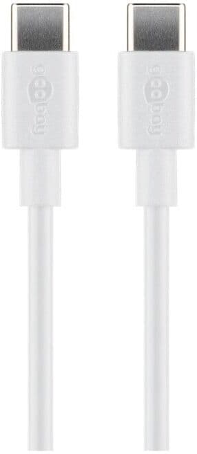 goobay Câble de charge Sync USB-C 1 m blanc (66317)