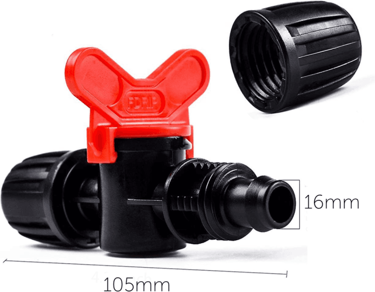 MXM Conector pentru furtun cu picurare si supapă - 16mm