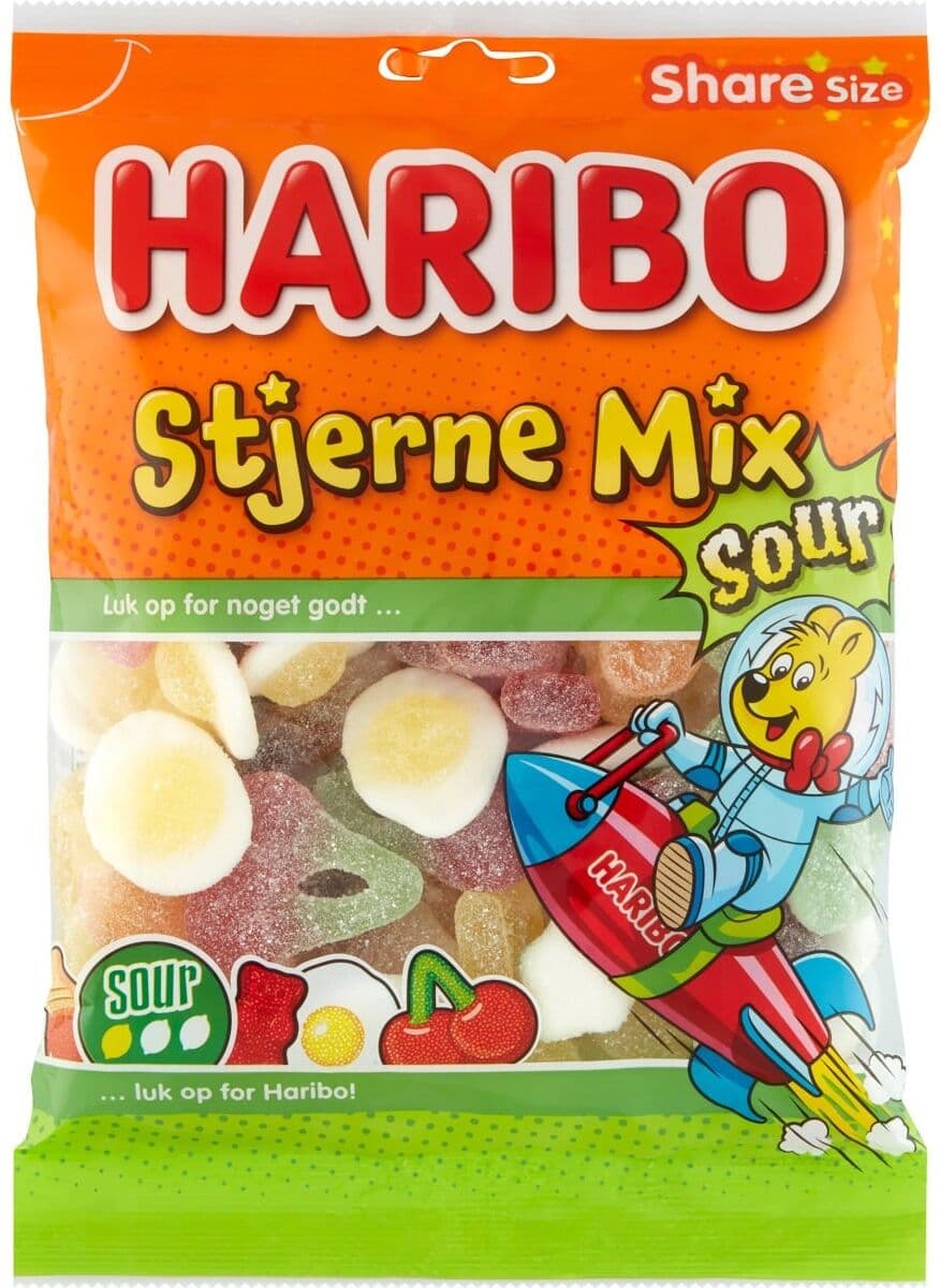 Haribo Stjerne Mix Zourr - 375 g