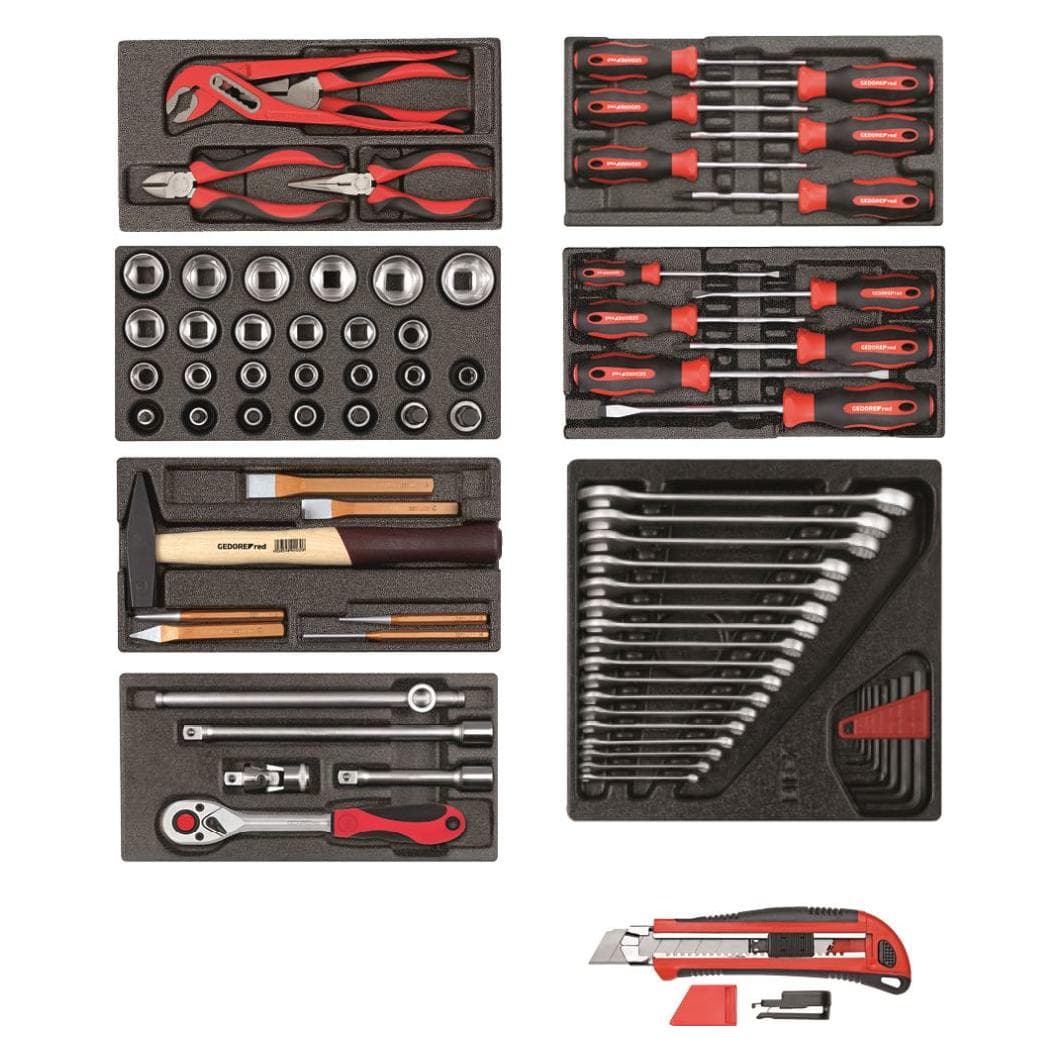 Gedore Red red R21010000 Werkzeugsatz 8x CT-Module + Cutter 81-teilig (3301655)