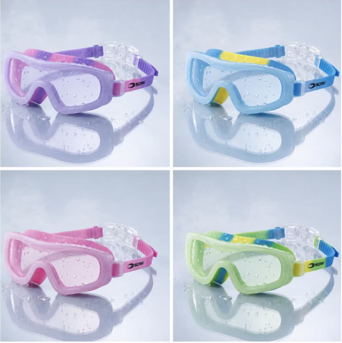 Simglasögon/simmask Barn Tesu 3-8 År Rosa/lila- Soak