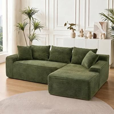 Dovelina 95 Sectional Couches for Living Room Cloud Couch Sofa with L-Shape Upholstered Boneless
