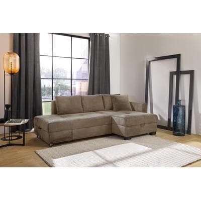 Ecksofa JOCKENHÖFER GRUPPE "Fantasy L-Form, B: 247 cm, Dreh-Schwenk-Ottomane", beige (taupe 426, 18), B:247cm T:109cm, Korpus: 100% Polyester;Kissen: 100% Polyester, Sofas, Ecksofa, mit Schlaffunktion, Bettkasten & Zierkissen, wandelbar zum Big-Sofa
