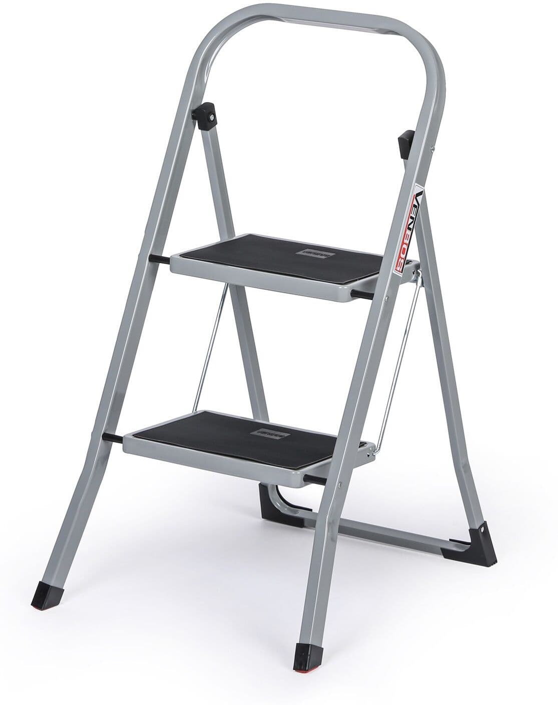 B2B Partner Ocelové skládací schůdky, 475 mm, 2 stupně