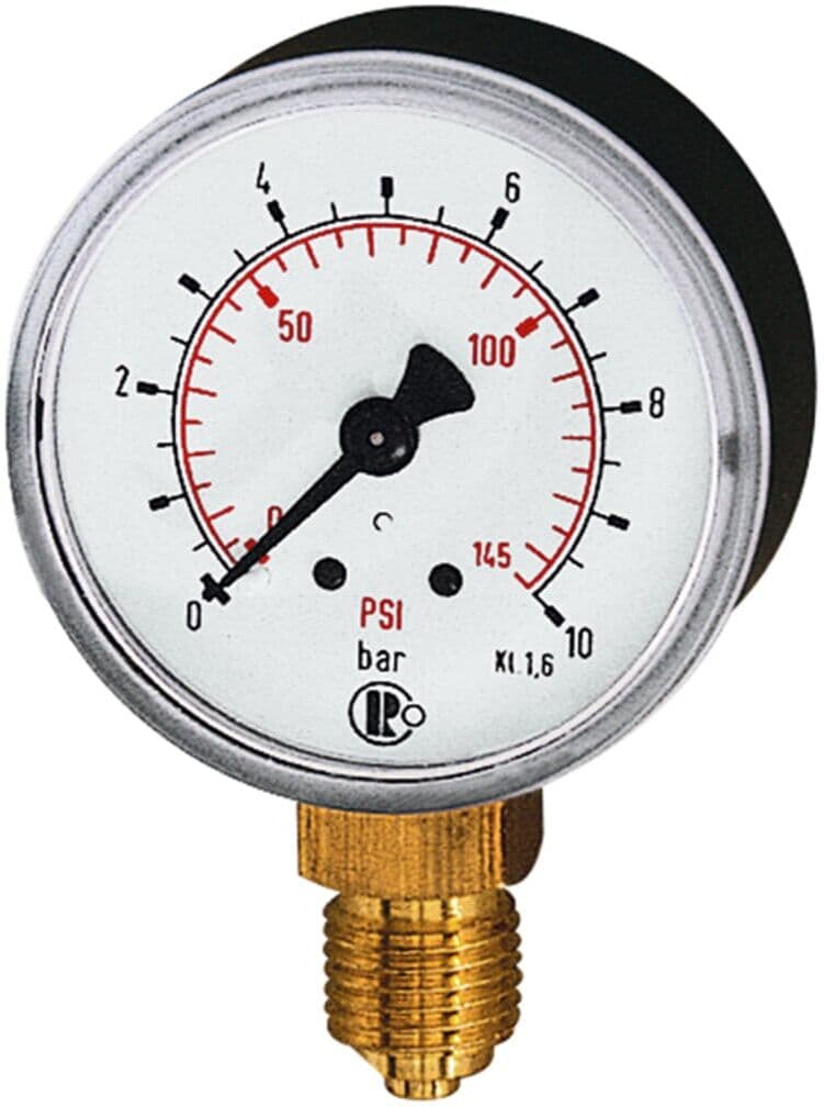Riegler Standardmano, Kunststoff, G 1/4 unten, 0 - 10 bar/145 psi, 106-KD)