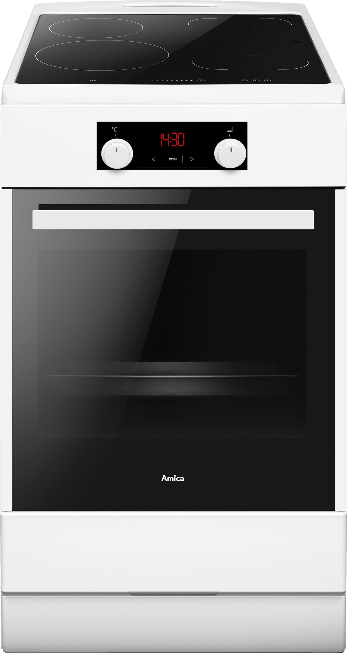 AMICA Induktions-Standherd "SHI 905 150", Energieeffizienz: A (A+++-D), weiß, Herdsets, Komfortables Kochen und Backen mit moderner und einfacher Handhabung